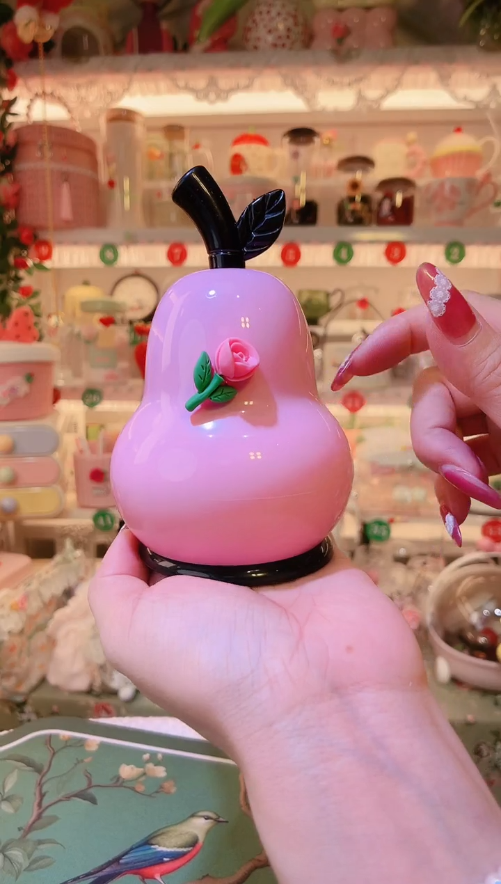 粉色鸭梨牙签罐——手工制作品质好！