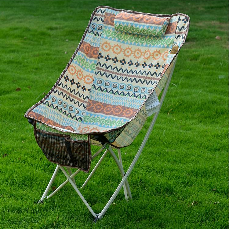 韩国原单人体工学设计豪华舒适靠垫月亮椅可折叠