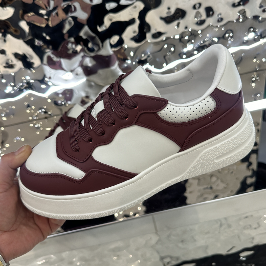 秋冬 新款 暗红配白 休闲鞋 2588