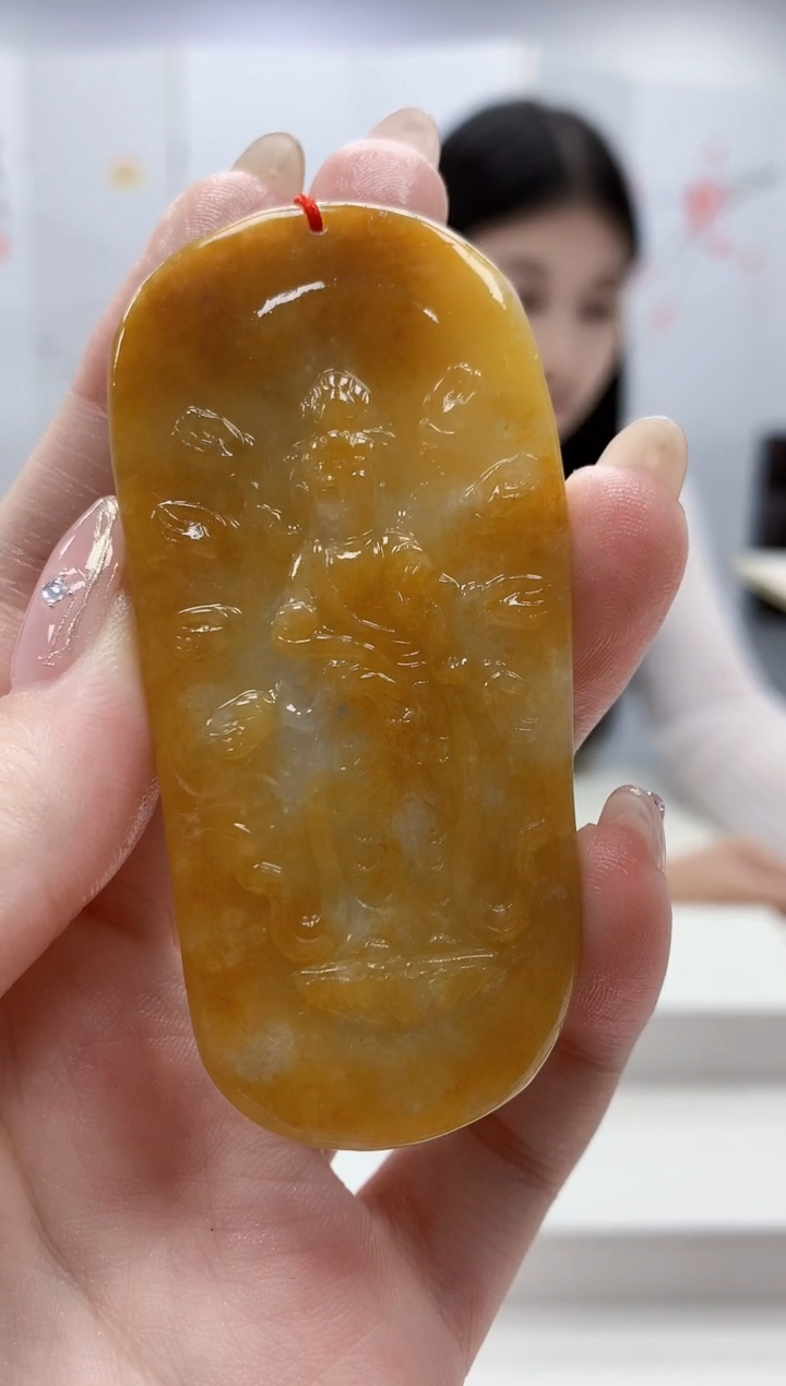 定制翡翠未镶嵌4812jw-毛货挂件73