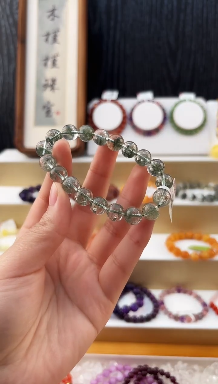 未镶嵌手串水晶XL1760绿幽灵手串10+多样性发一