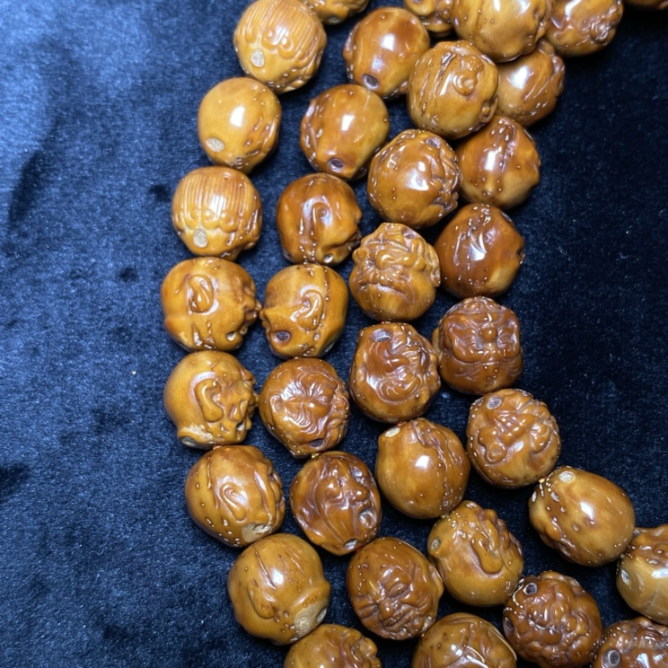 【阿钰推荐】LY25662-紫金鼠实心十八罗汉脖挂-9mm+