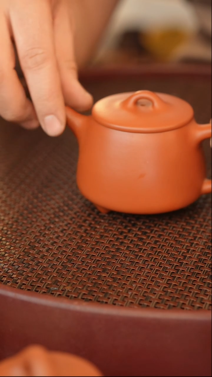 紫砂茶壶高石瓢 朱泥 160cc