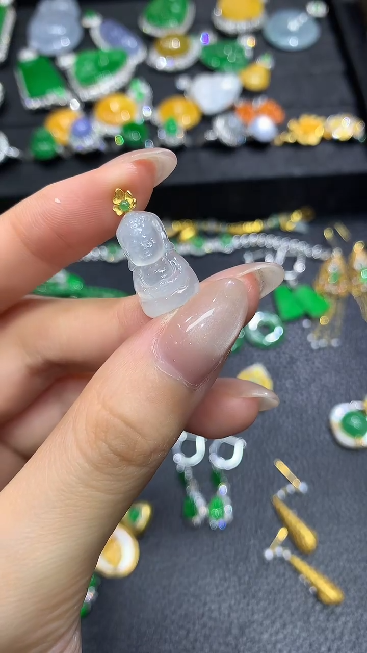 翡翠18K金镶嵌吊坠(不含链)10吊坠不含链