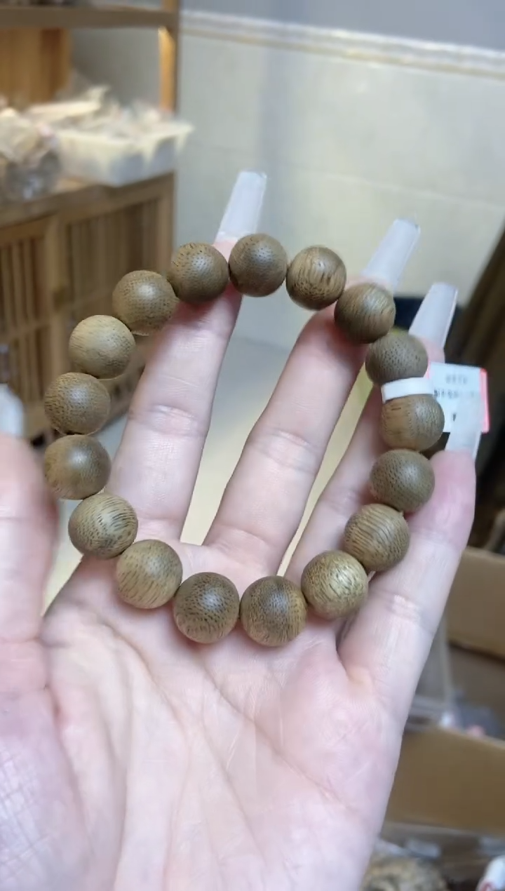 【闪购商品】沉香手串文莱圆珠单圈1.3蛇皮纹多样性发其一