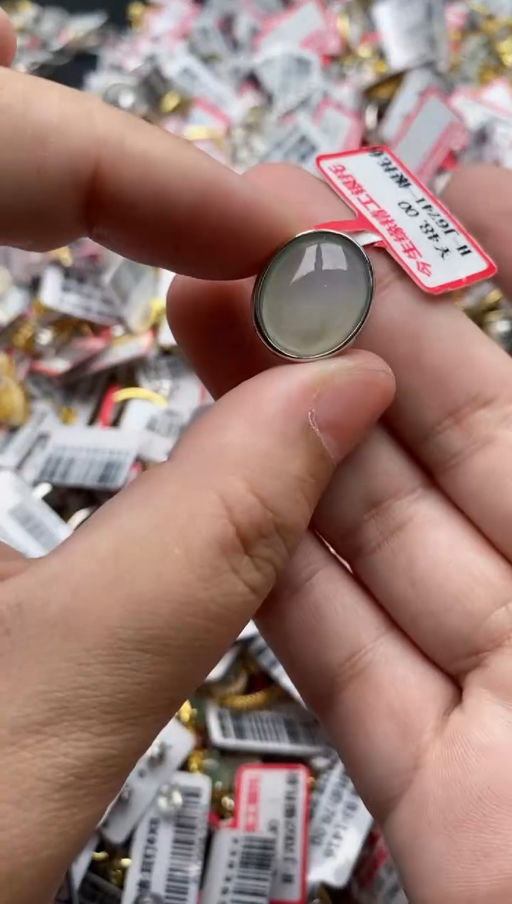 【闪购商品】翡翠戒指银S925镶嵌7777---9