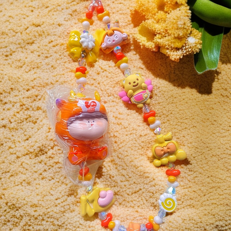 （主播代拆）diy萌粒手机链拍一拆四（灯牌宠抽卡一次）