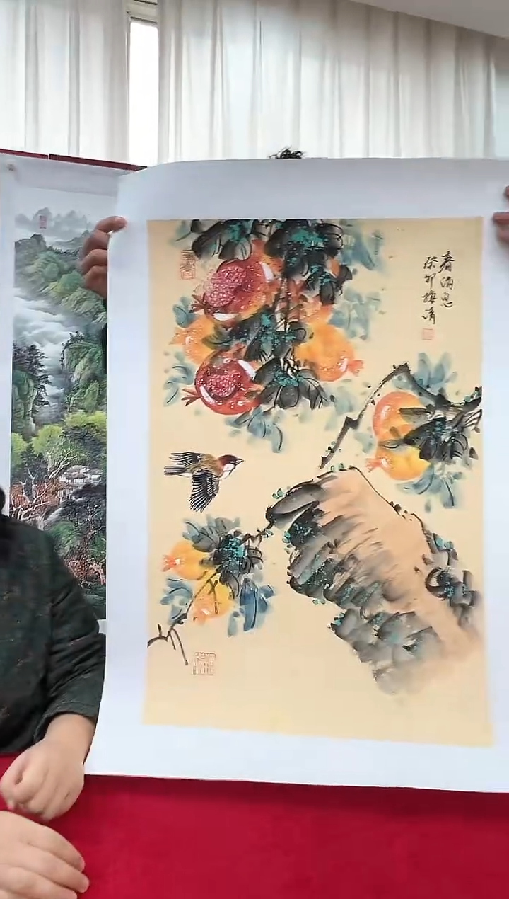 国画梅清老师2.7平尺花鸟作品