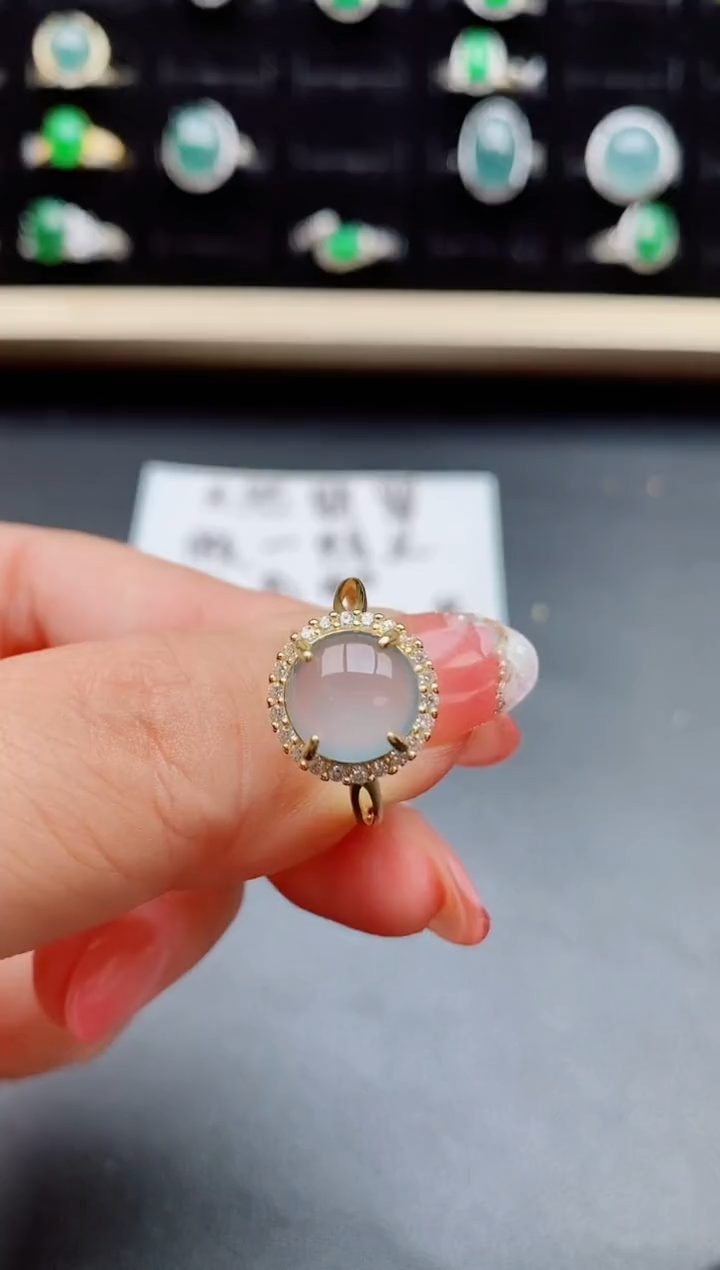 【闪购商品】翡翠戒指银S925镶嵌508505