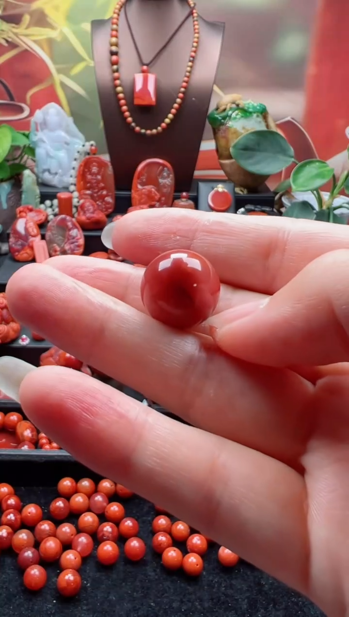 未镶嵌单珠南红玛瑙单珠16.7mm