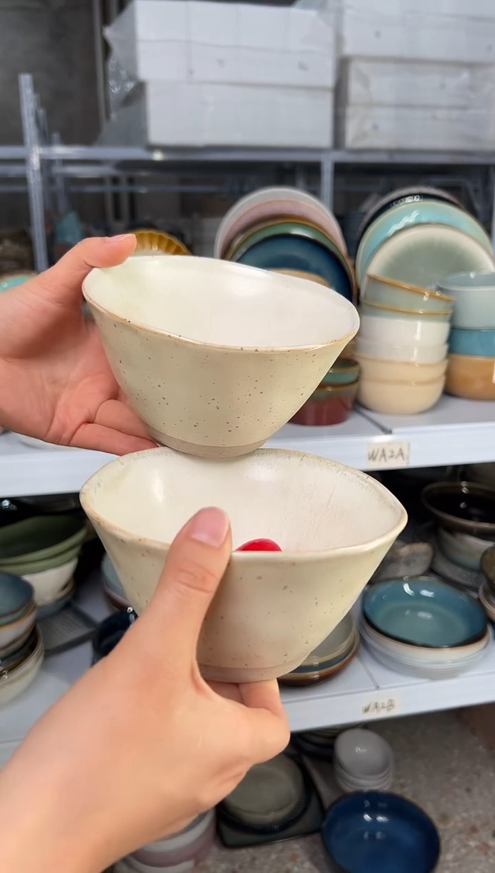 陶瓷外贸尾货瑕疵满20包邮X2米饭碗J5A