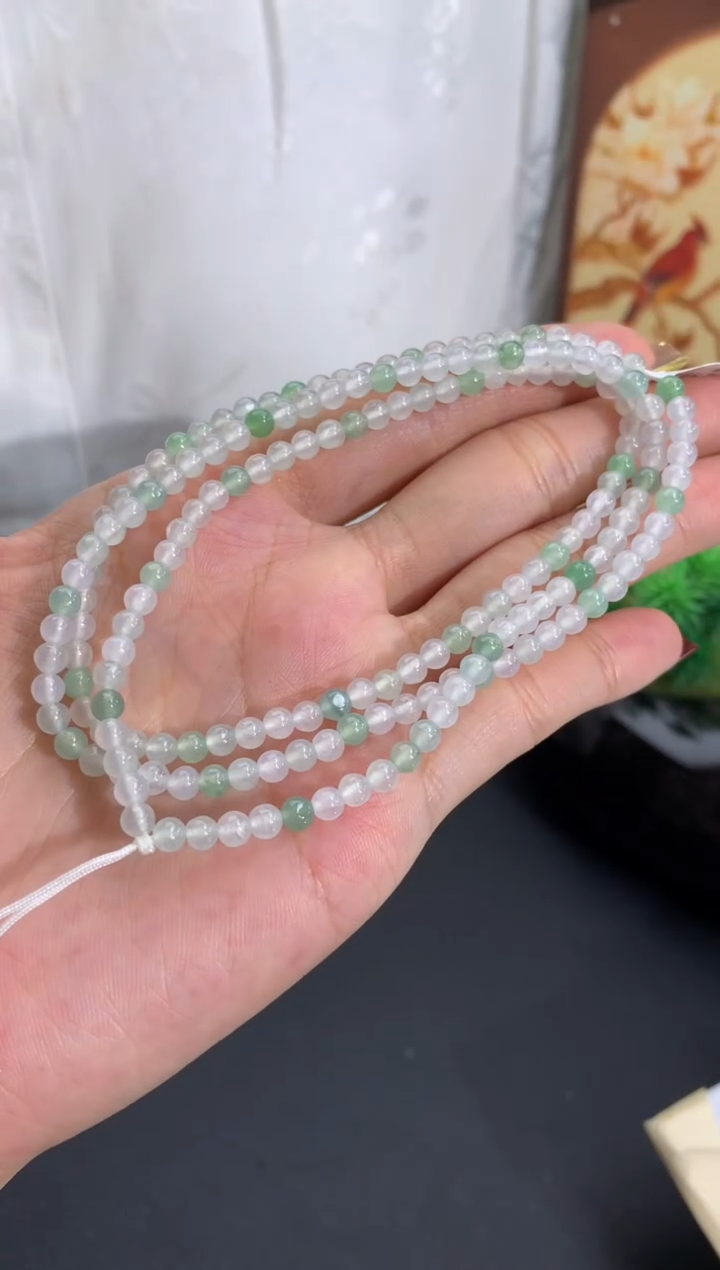 未镶嵌手串翡翠卡3.9mm