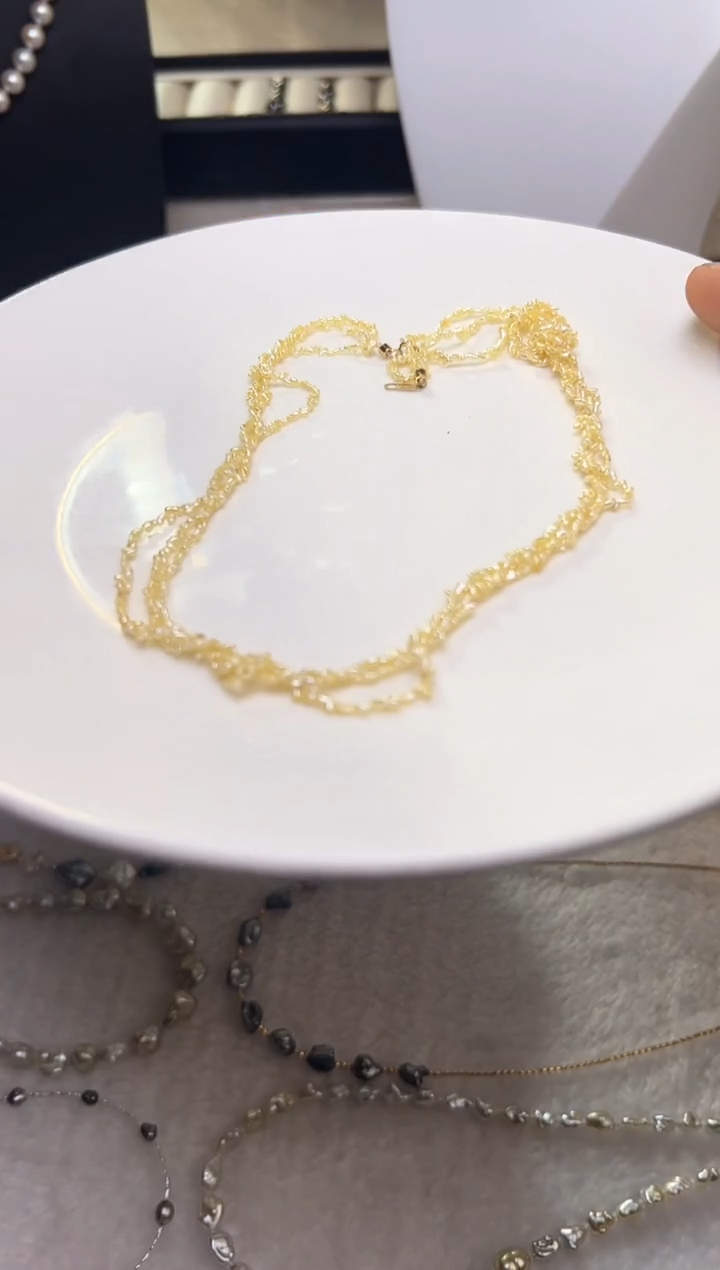 颈饰18K金镶嵌海水珍珠珍珠