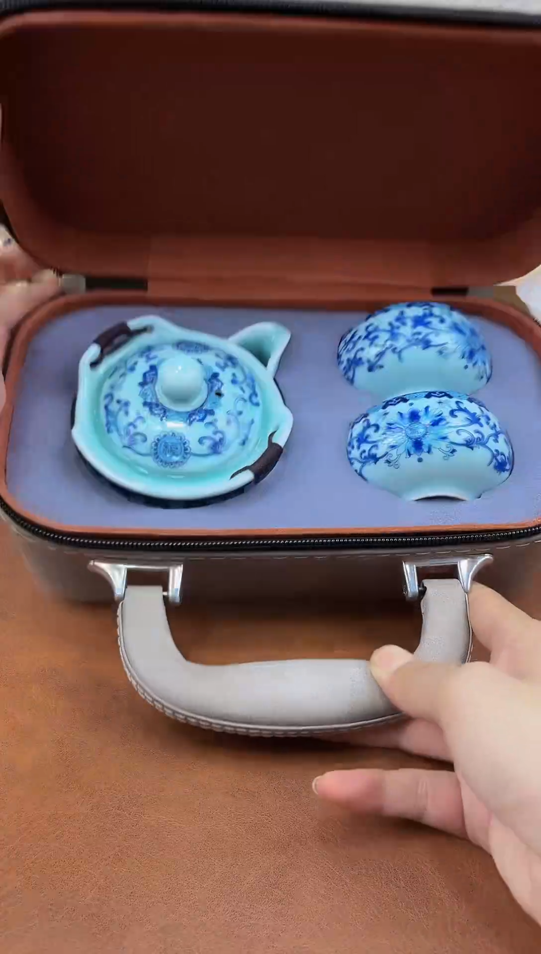 陶瓷茶具摆件旅行套组