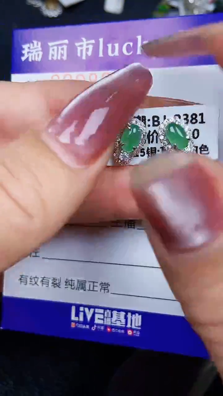 颈饰银S925镶嵌翡翠8270