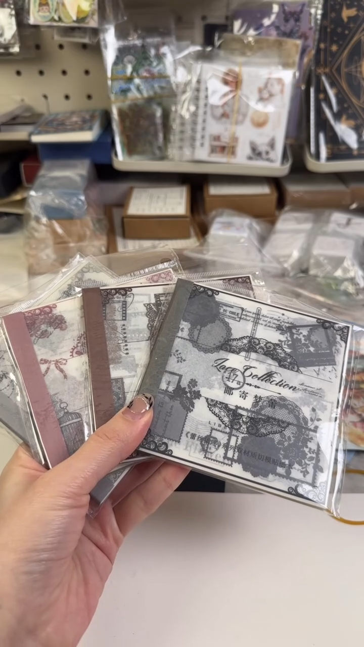 蕾丝集序贴纸本 4款