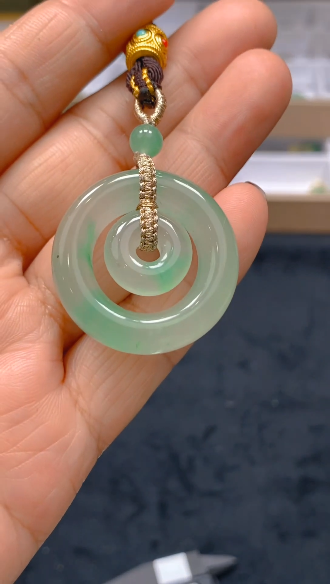 【闪购商品】石英质玉颈饰未镶嵌天然冰美人非洲翠018