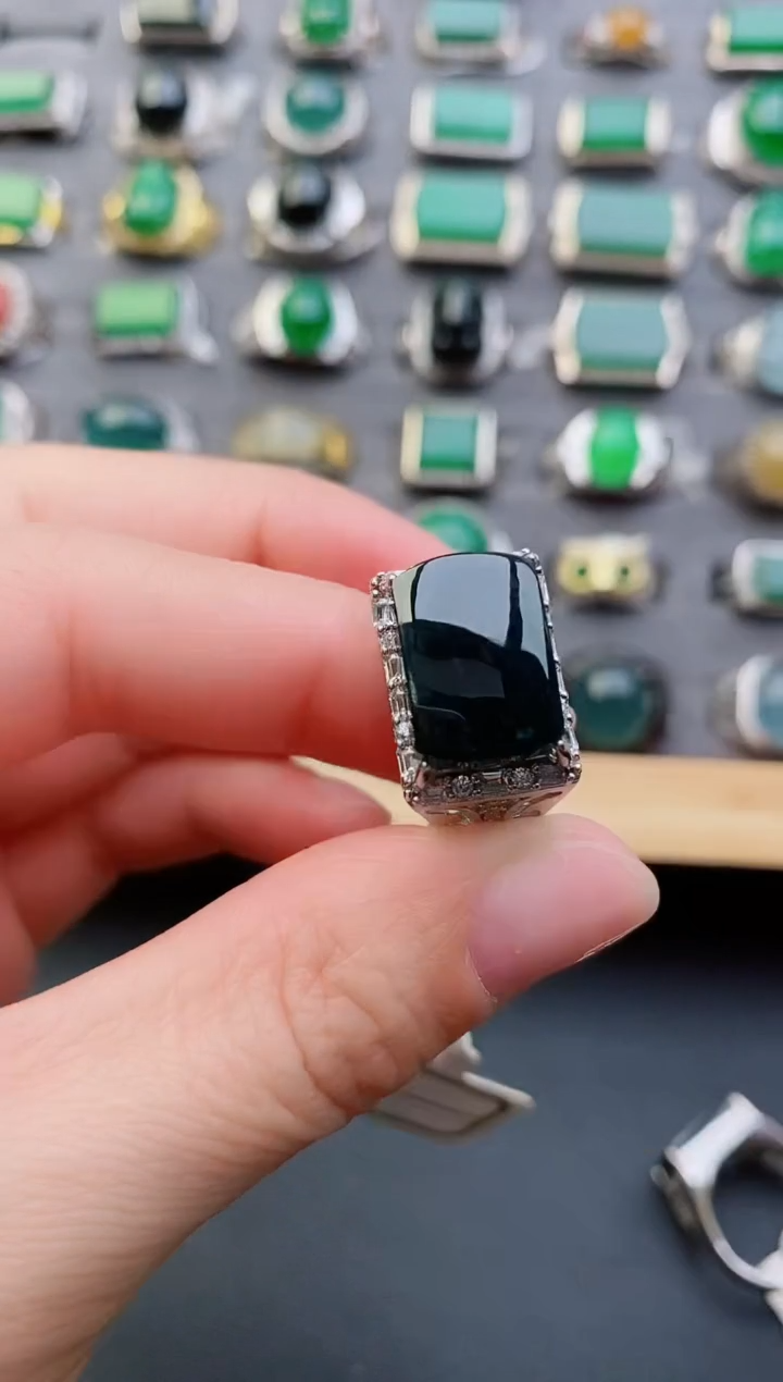 【闪购商品】翡翠戒指银S925镶嵌21321