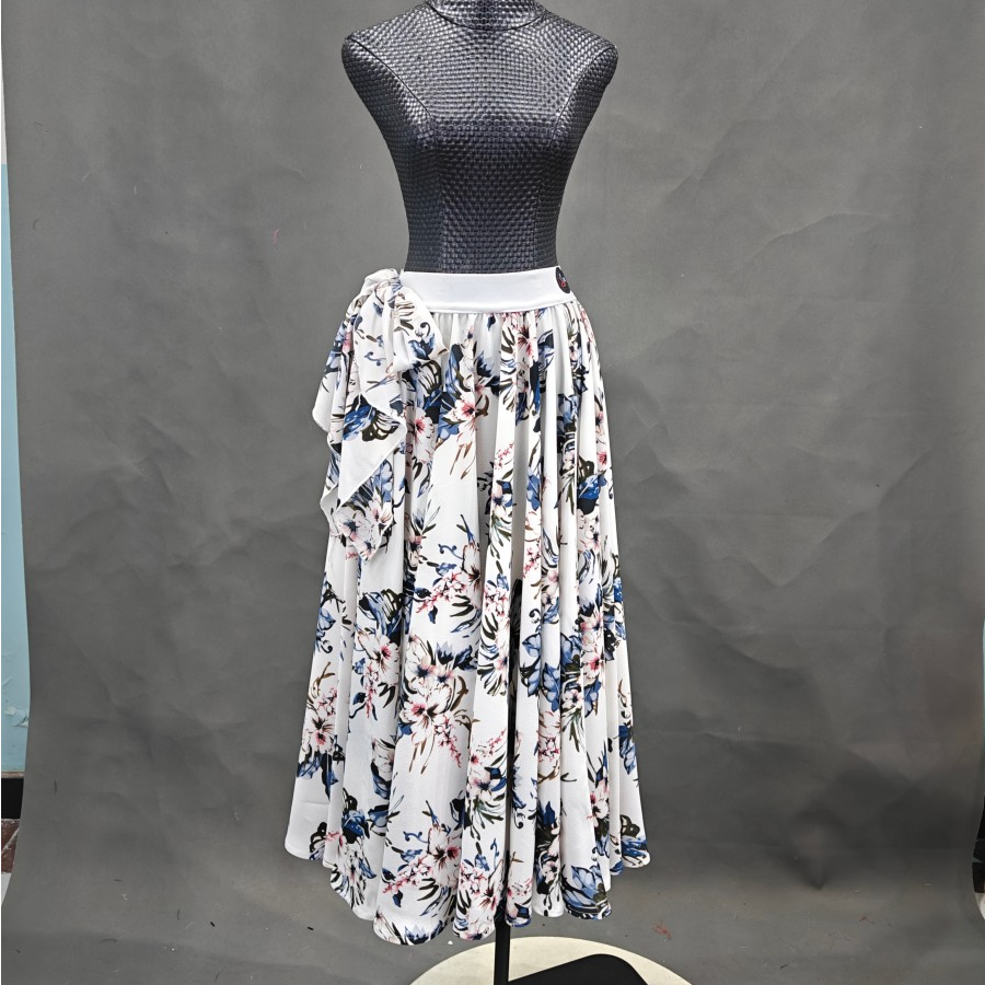 海云丹斯②新款交谊舞摩登舞提花大摆半裙HYB013