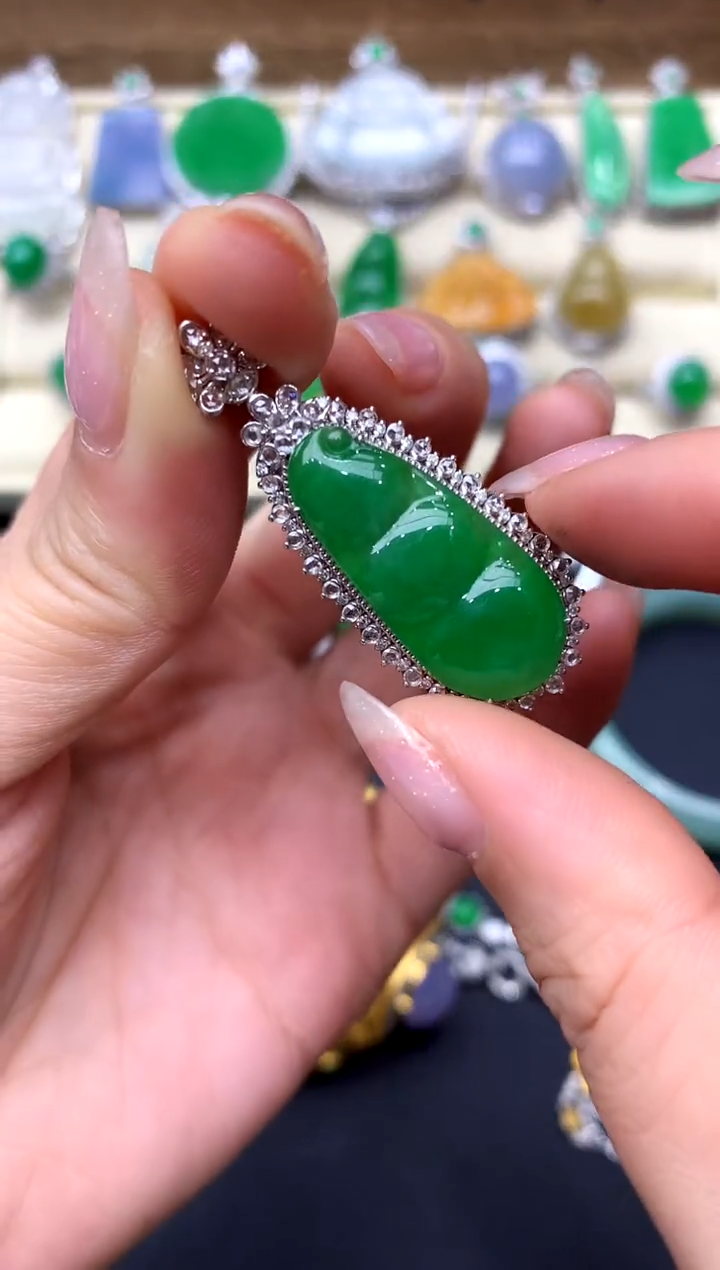 【闪购商品】翡翠颈饰18K金镶嵌442-中国好珍宝