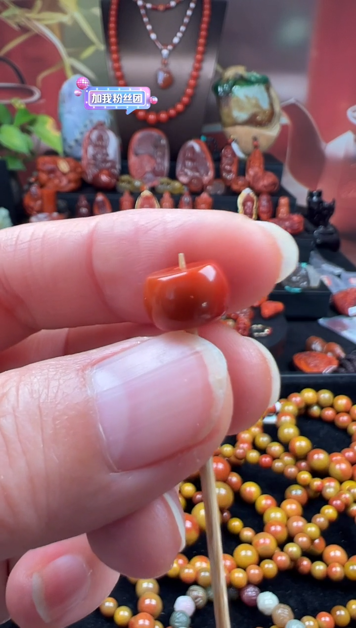 未镶嵌单珠南红玛瑙单珠10*6.7mm