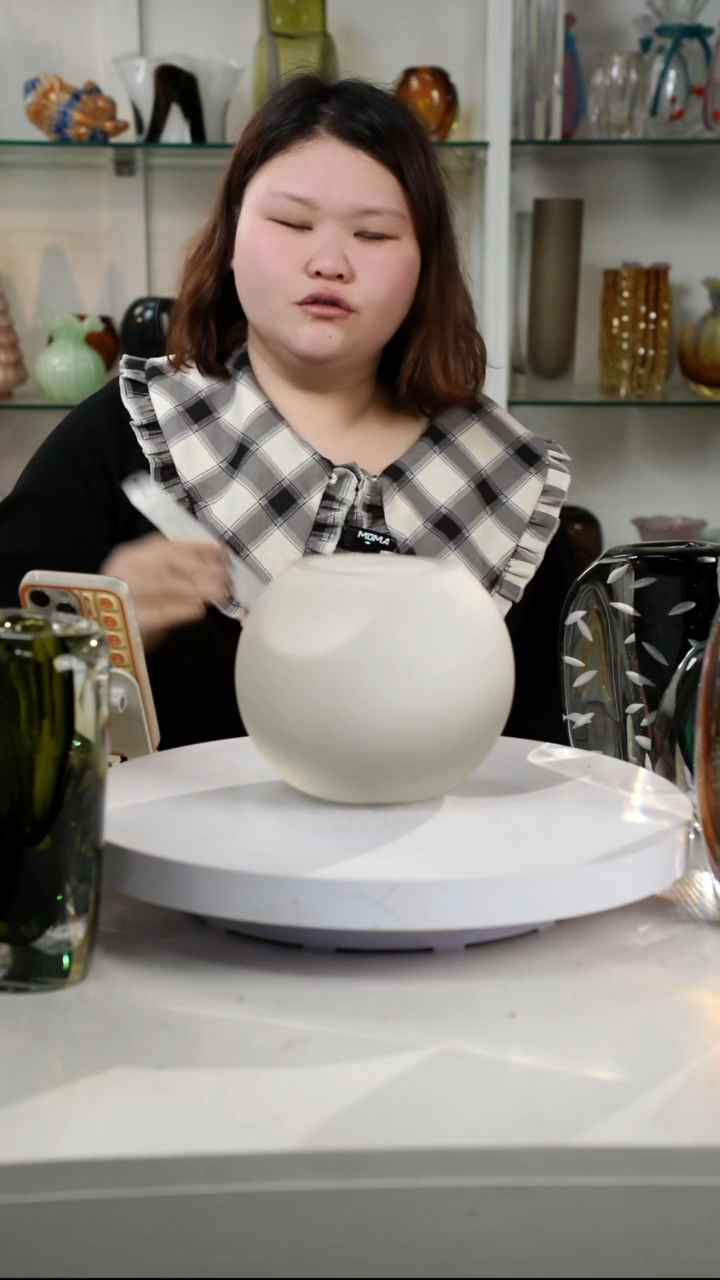 【闪购商品】琉璃高16轻奢琉璃花器福利正常手工痕迹