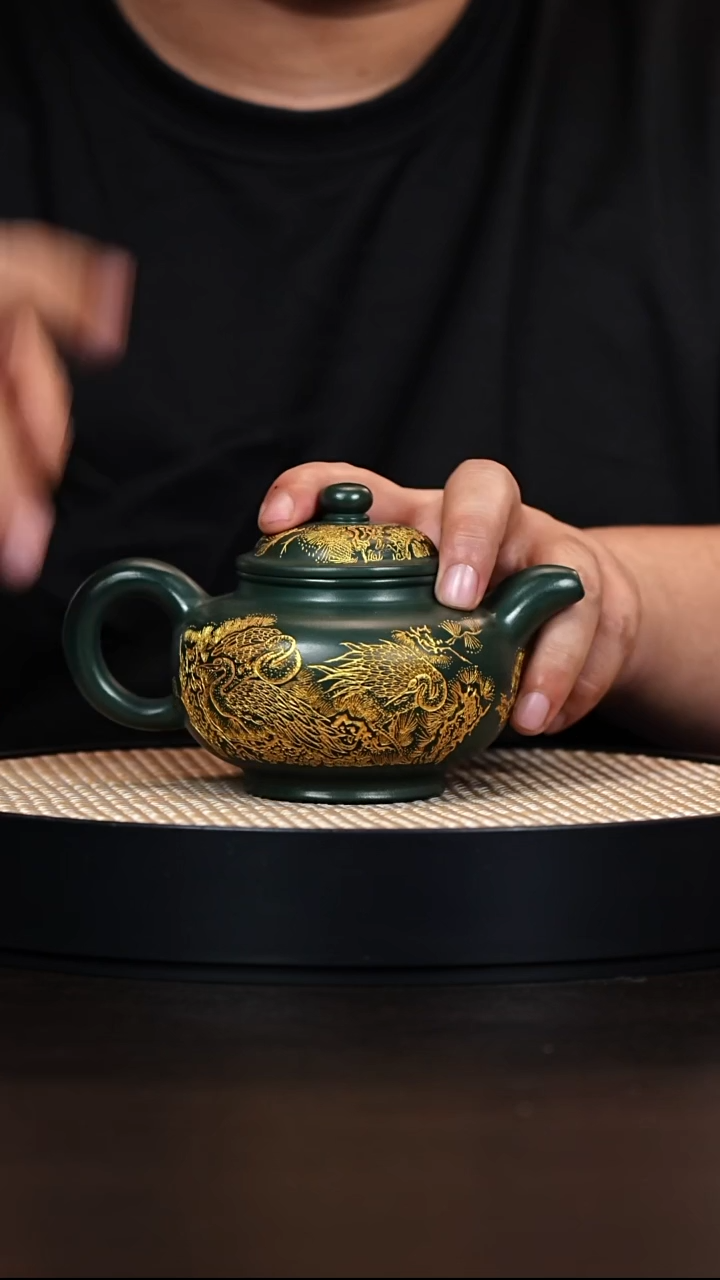 茶壶紫砂掇只 绿泥 