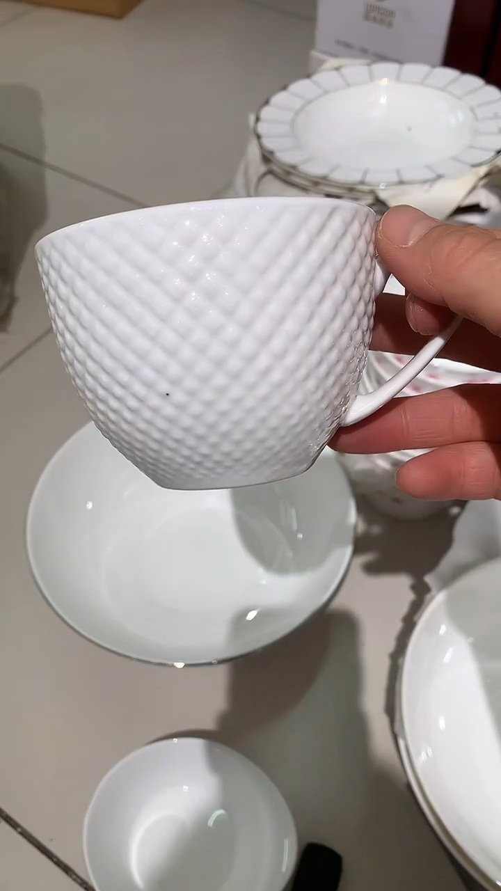 6个杯子隆达骨质瓷