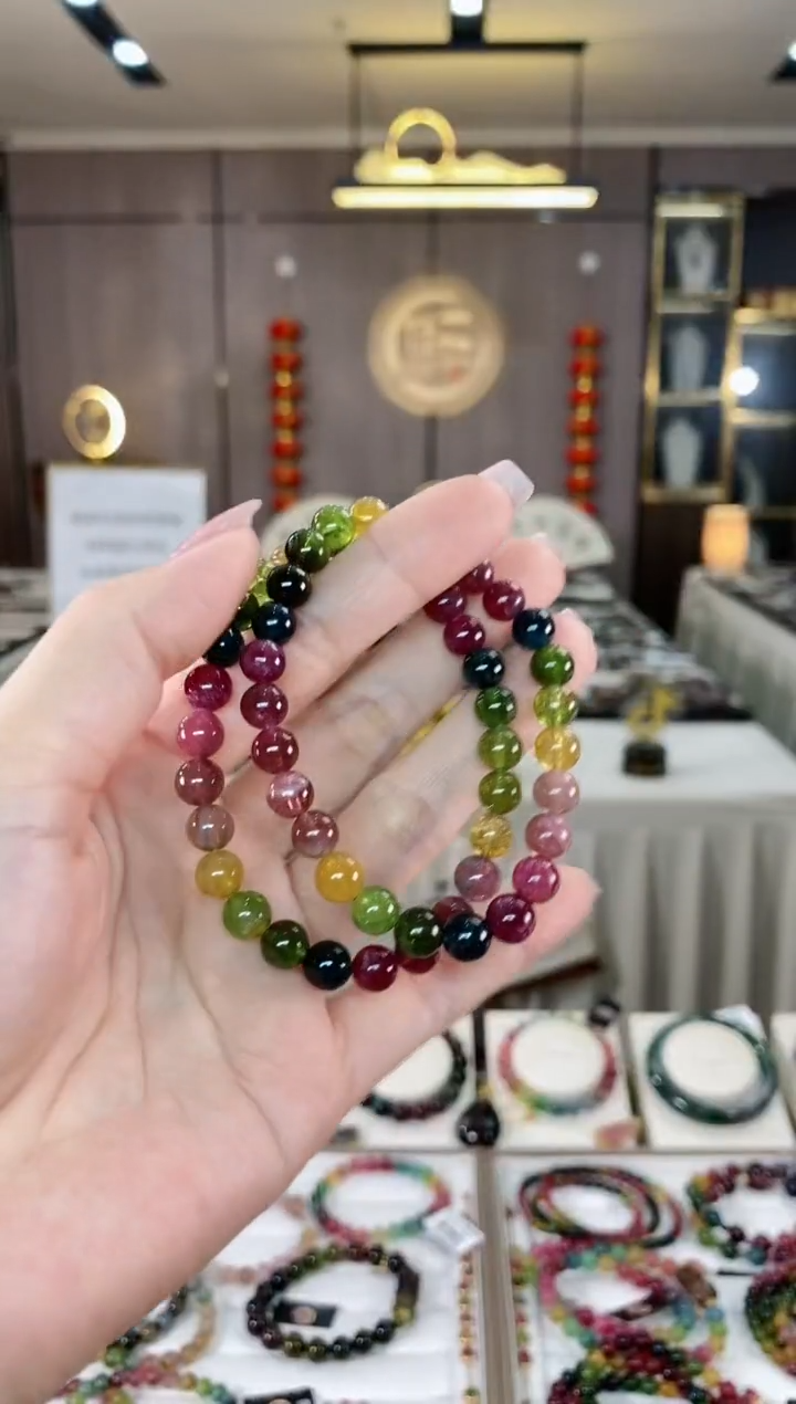 【闪购商品】碧玺单圈手串7mm+未镶嵌（多样性发一条）hon