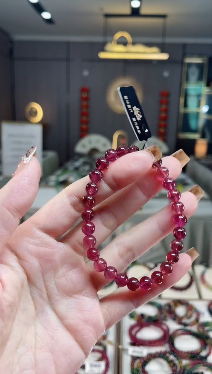 未镶嵌老矿碧单圈手串6mm+碧玺dan多样性发货一条