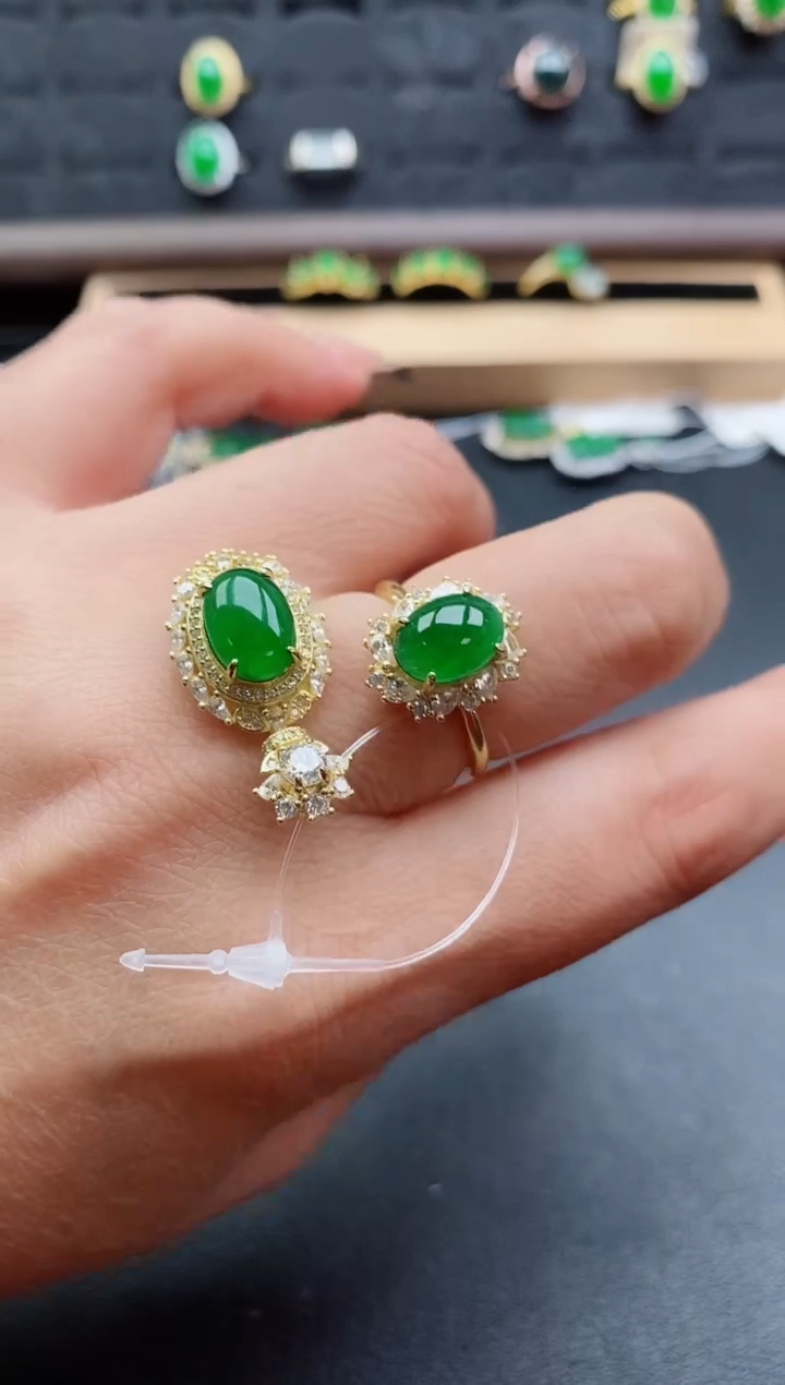 吊坠(赠链)银S925镶嵌翡翠1