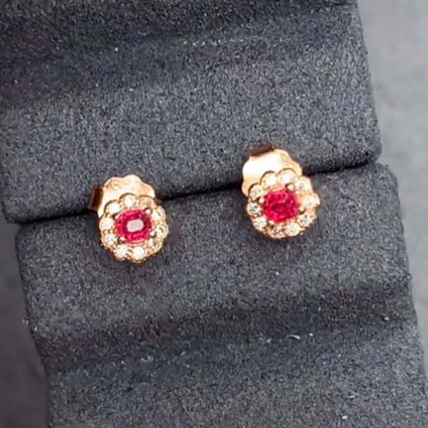 银925绝地武士尖晶石耳钉