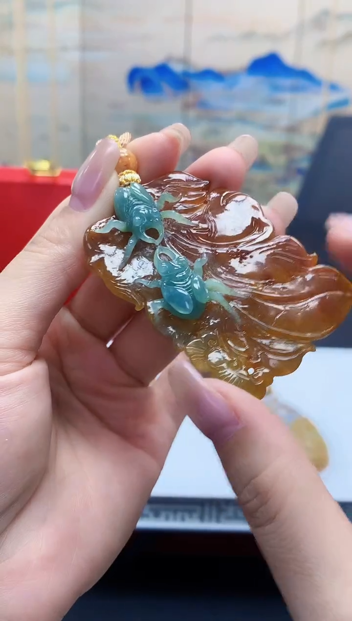 定制翡翠未镶嵌5060lr-毛货挂件148