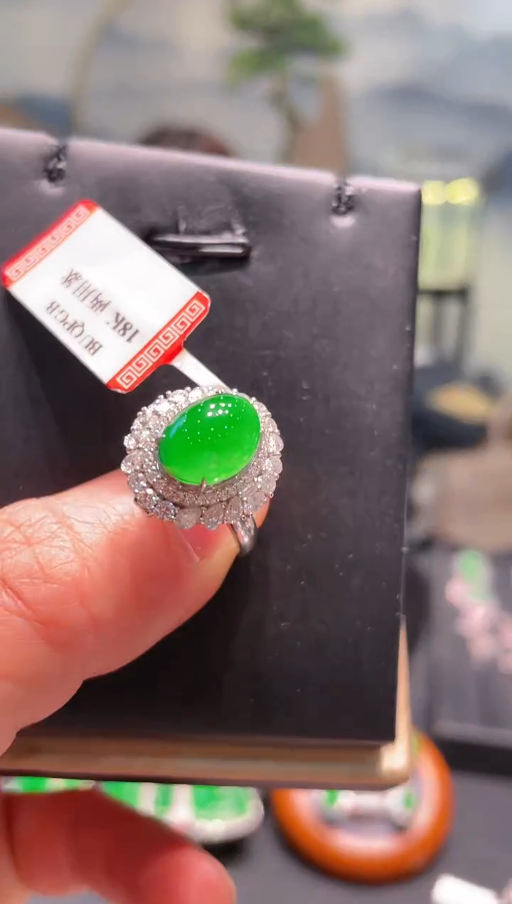 【闪购商品】翡翠颈饰18K金镶嵌A77两用