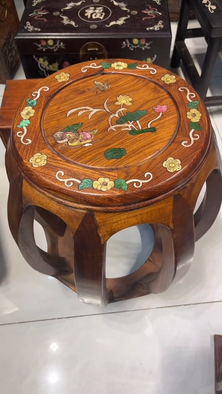 【闪购商品】木鸳鸯戏水鼓凳鼓凳高