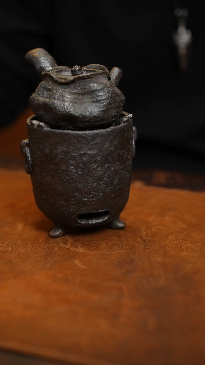 【闪购商品】浟庐紫砂手作铁胎质感迷你炭炉0233