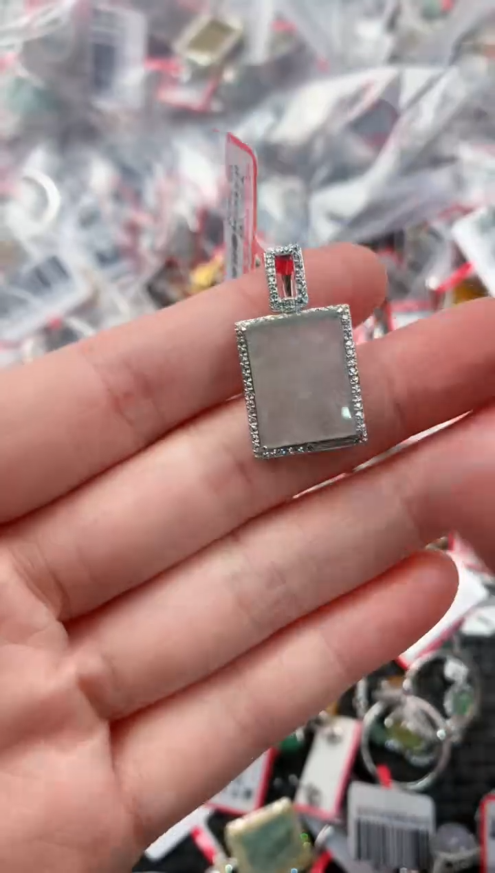 银S925镶嵌戒指翡翠1111----9