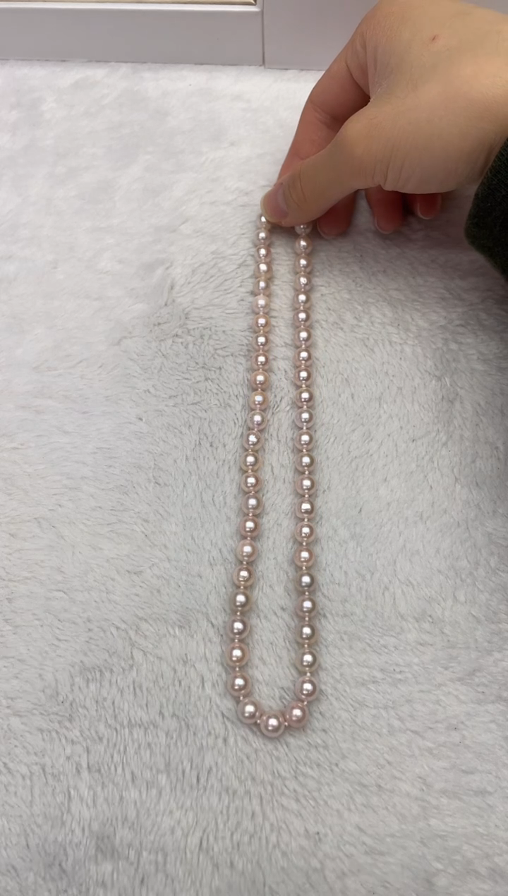 【闪购商品】海水珍珠项链银S925镶嵌AK8-8.5mm（多样性发一）