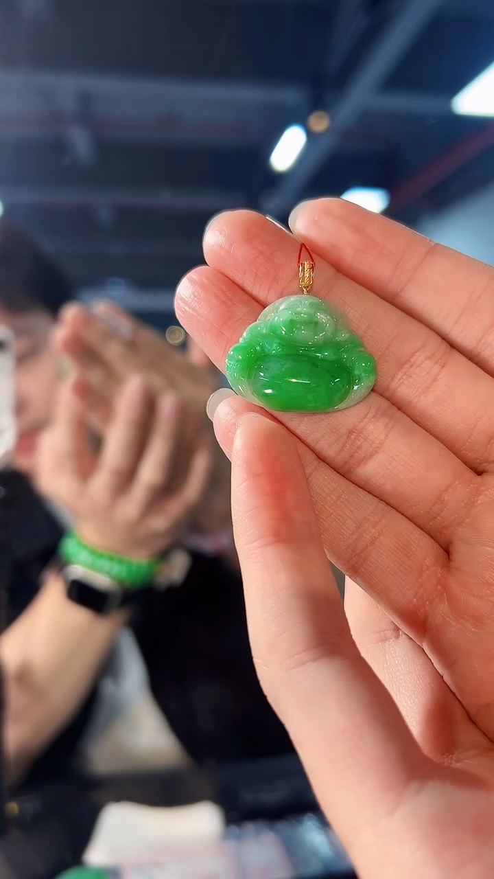 【闪购商品】翡翠颈饰18K金镶嵌缅料A货/支持复检/一件