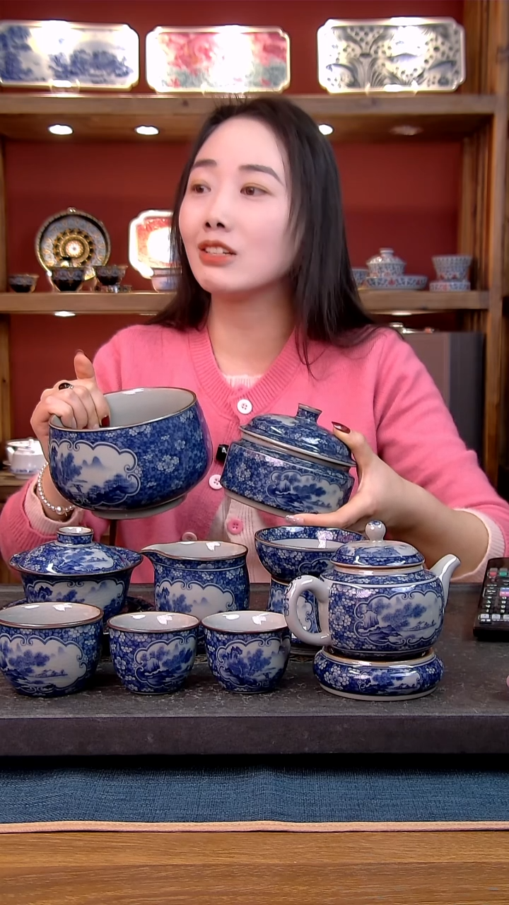 简装家用款10件套 老陶泥开片纹陶瓷茶具