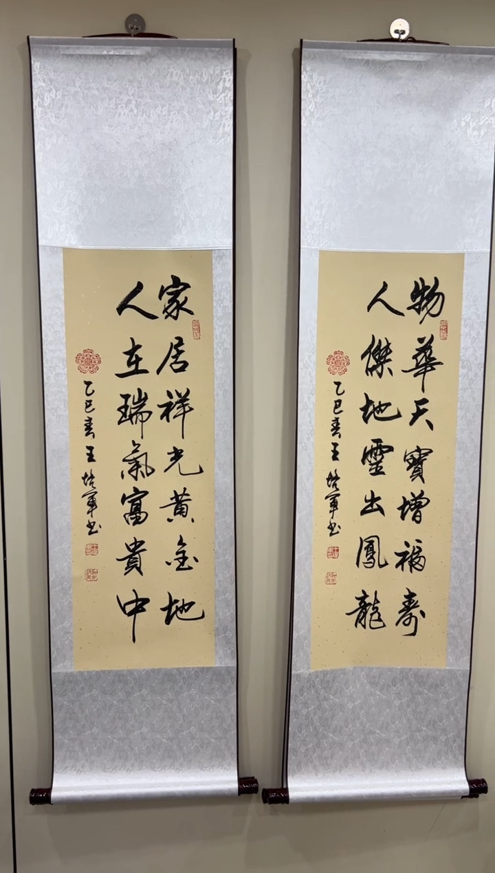 【闪购商品】书法王培军 物华天宝 家居祥光 四尺四开