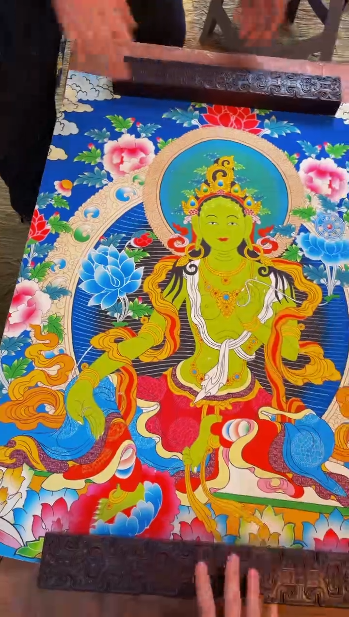 装裱画精品手绘唐卡链接--A159