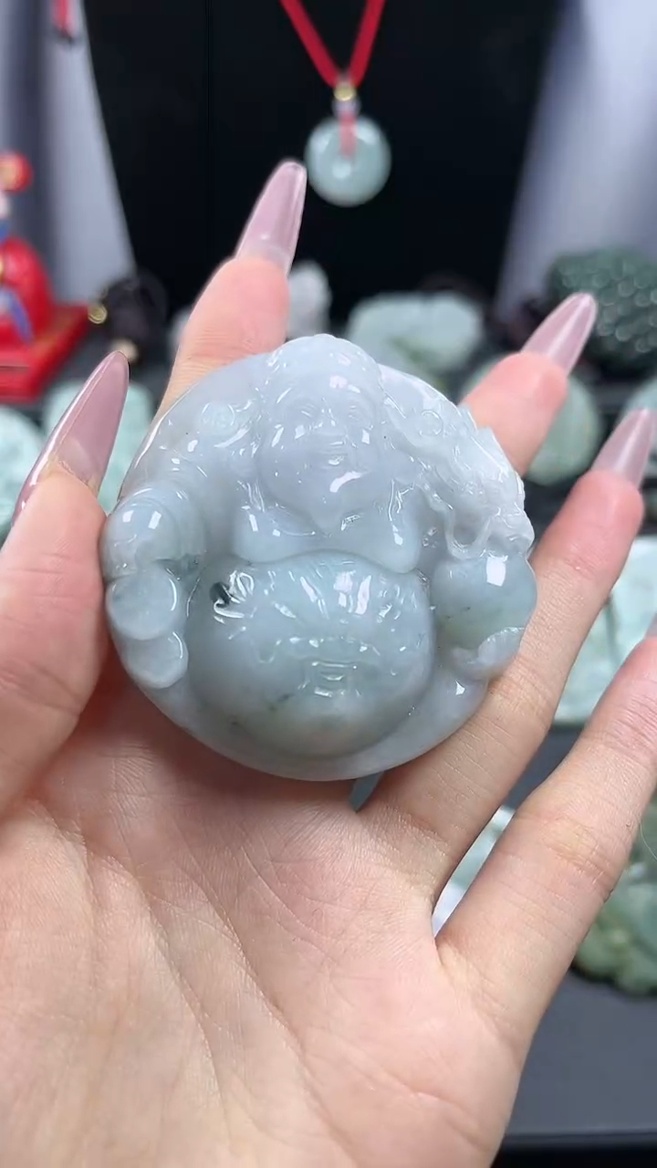 【闪购商品】翡翠颈饰未镶嵌御龙财神爷