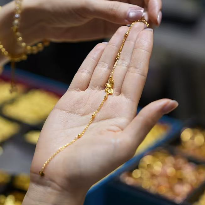 【巧玲专属】足金999蝴蝶金珠手链 经典时尚百搭 3.97