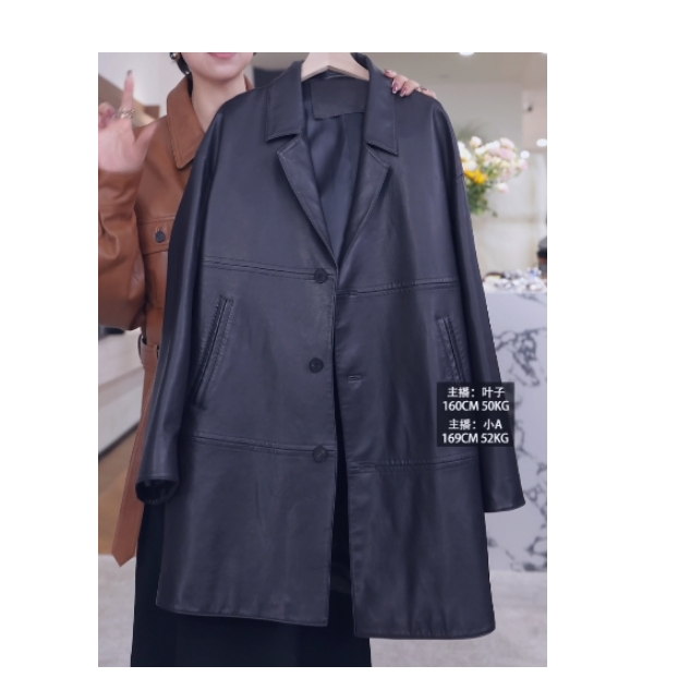 叶子定制-灰黑色皮衣-2/8