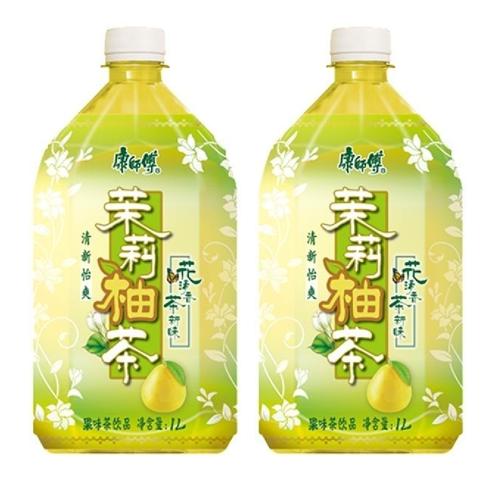 【2大瓶】康师傅茉莉柚茶整箱批发网红果味花茶饮料家庭聚会解腻渴