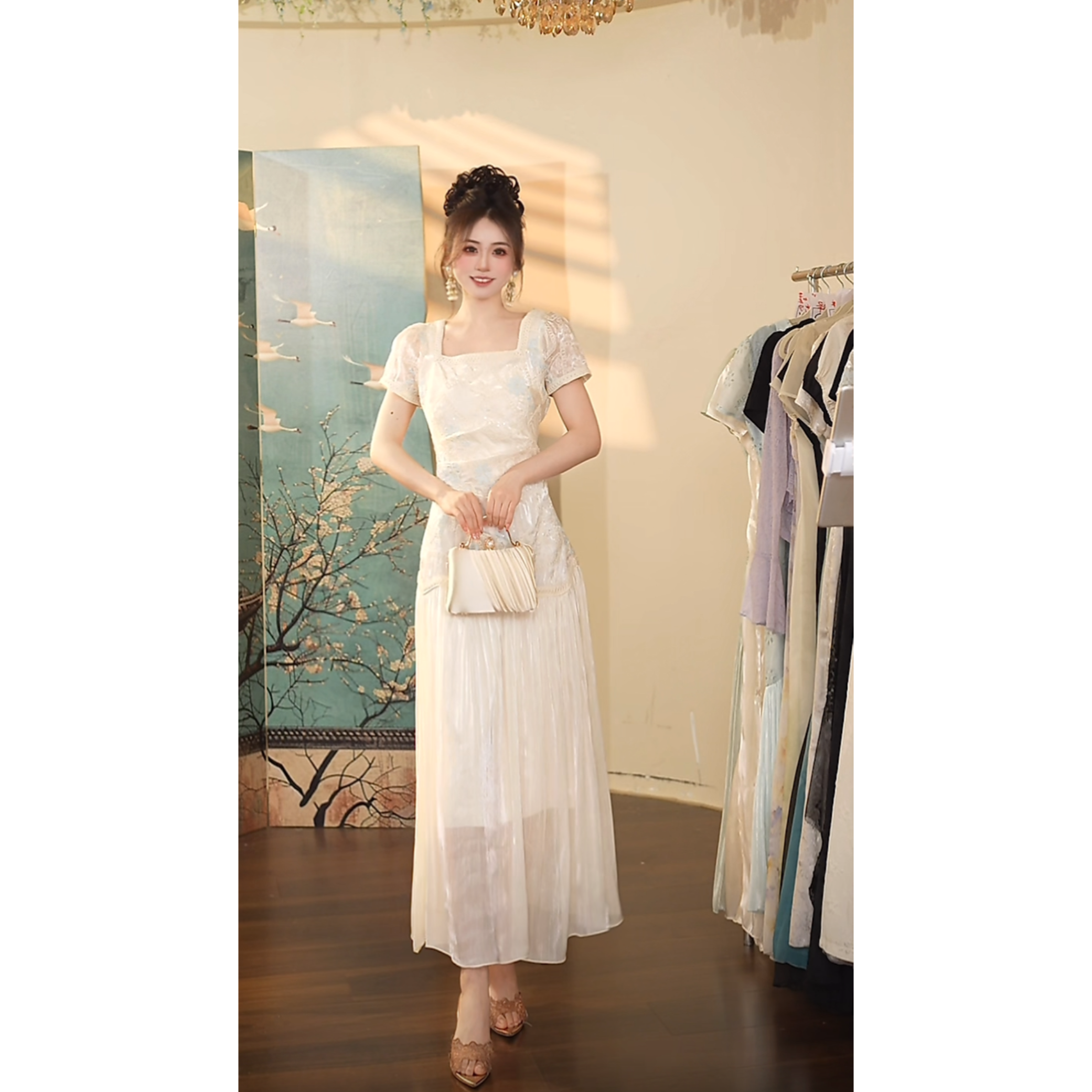 瑞瑞定制-1358（白玉簪）连衣裙P266
