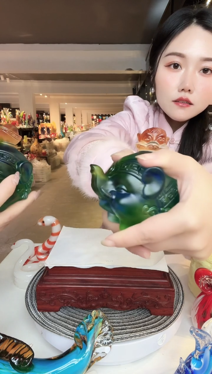 【闪购商品】茶盏琉璃摆件家居摆件