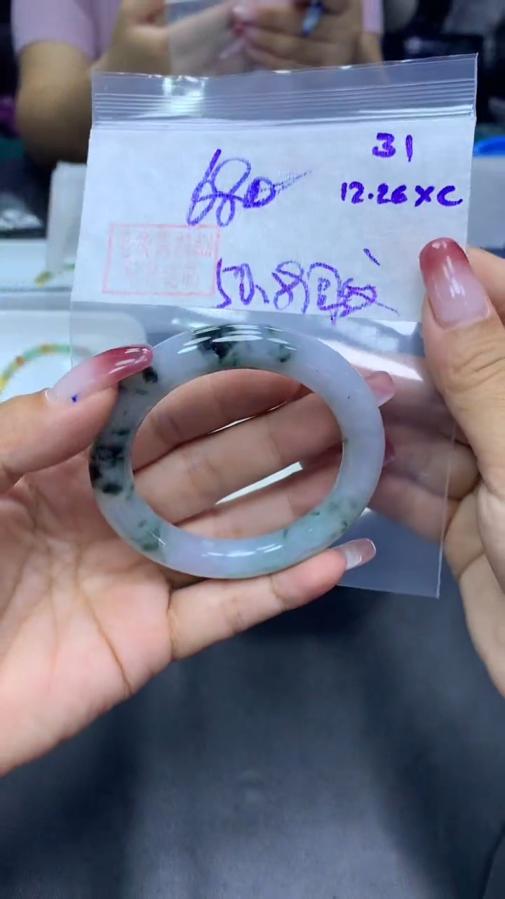 未镶嵌定制翡翠31圆条50.8纹+680元+拍一发一