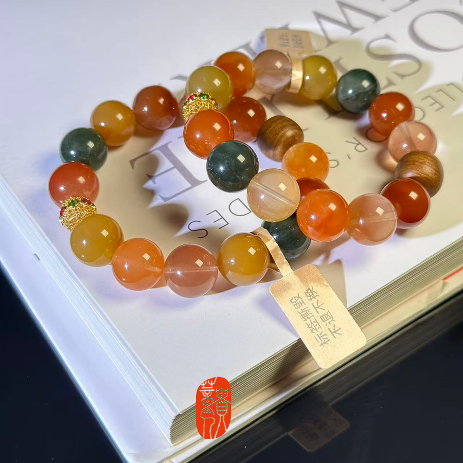 「禅·福禄寿」18K金精品檀木福禄寿水晶手串 多样性发货（发其一）